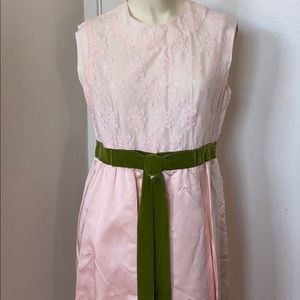 1960s Vintage Light Pink Long Dress